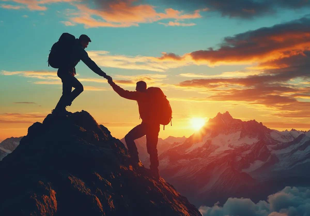 Pessoa determinada caminhando para o sucesso